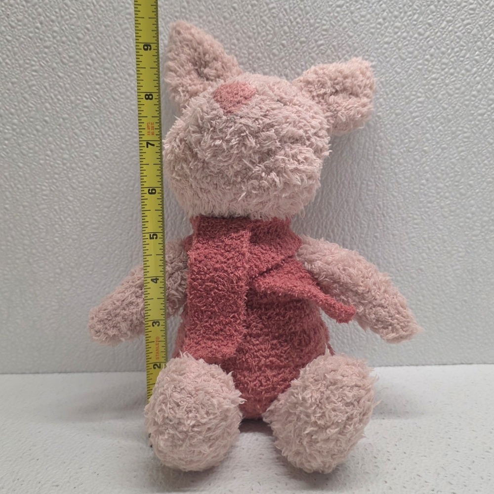 Barefoot Dreams Disney Winnie The Pooh Piglet With Scarf 8.5" Pink Plush - Picture 15 of 15